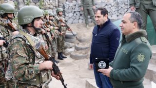 The Chairman of the Investigative Committee Artur Poghosyan with RA Minister of Defense Suren Papikyan Visited Southeastern Border Zone of the Republic